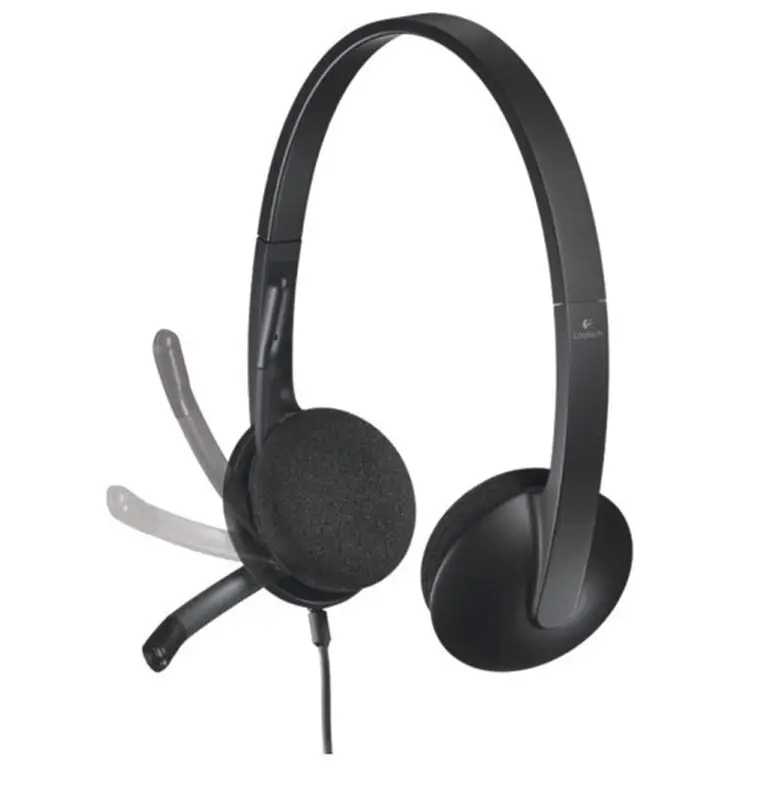computer microphone with headset