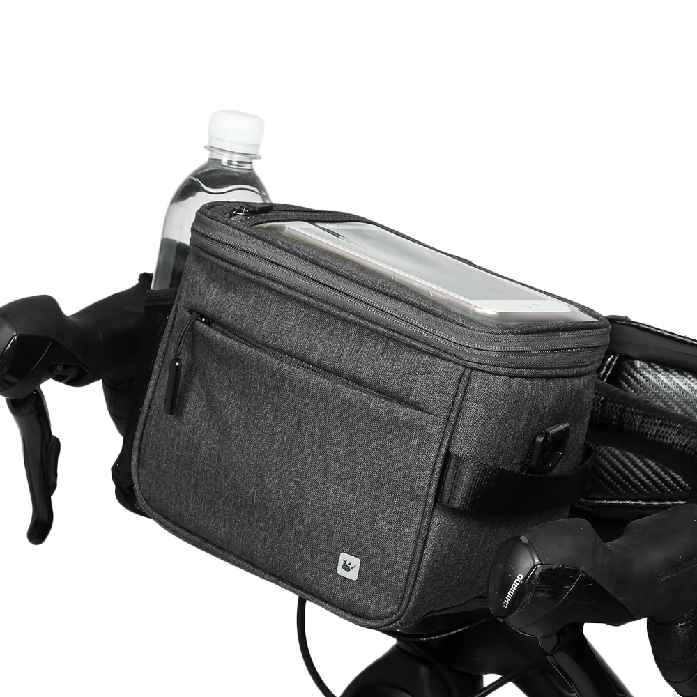 

Rhinowalk waterproof grey durable with phone case handlebar front bag bike