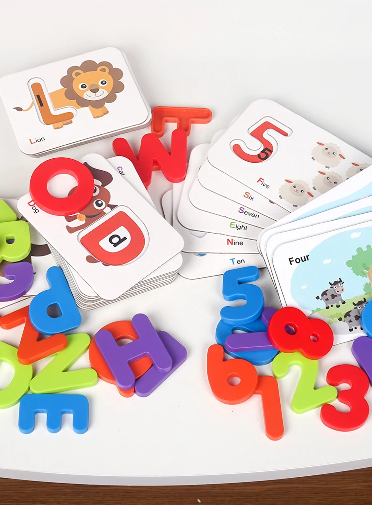 Alphabet Letter Numbers Matching Learning Game Puzzle Early Educational ...