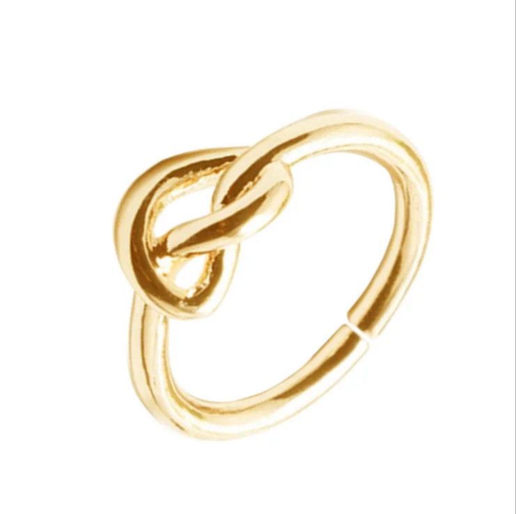

Beautiful Latest Gold Finger Jewelry Knot Peach Heart Ring