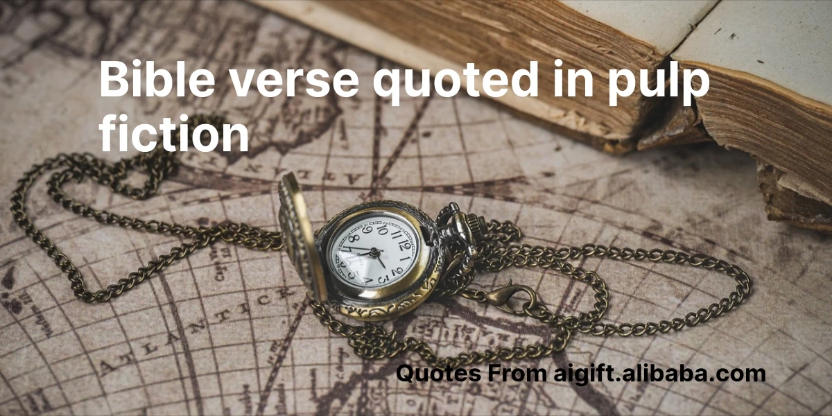 bible verse quoted in pulp fiction