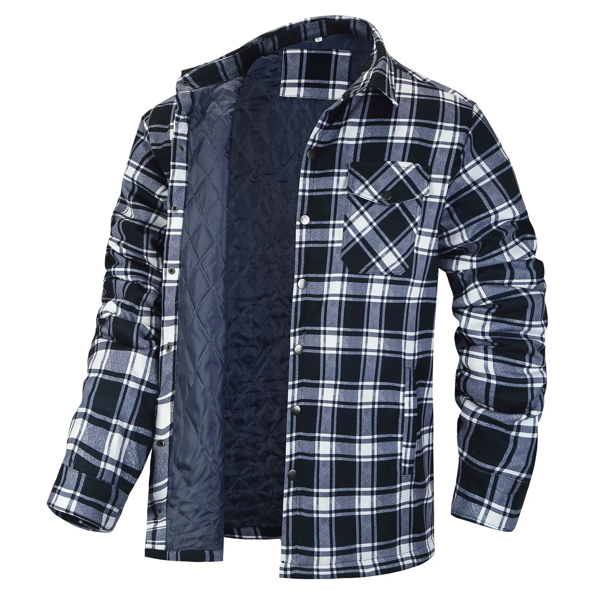 

Wholesale Outdoor Casual Coat Fashion Windproof Autumn Mens Plaid Shirt Jacket For Men