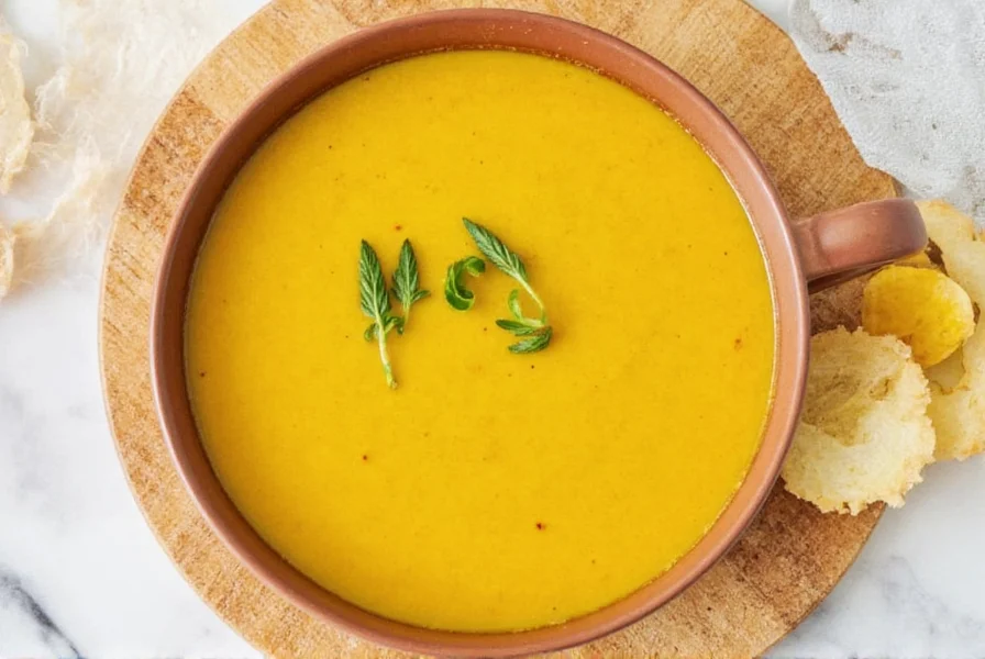 Turmeric chicken soup ingredients arranged on wooden table