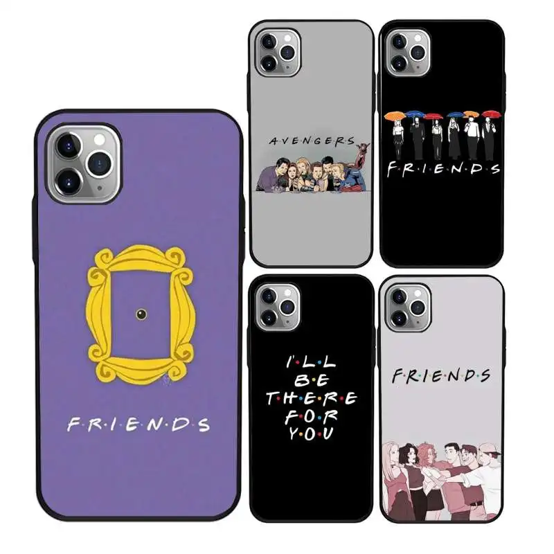 

Fashion friends tv show anime cover phone for iPhone 11Pro Max 11 X XS XR XS MAX 8plus 8 7plus 7 6plus 6 5 case, Black