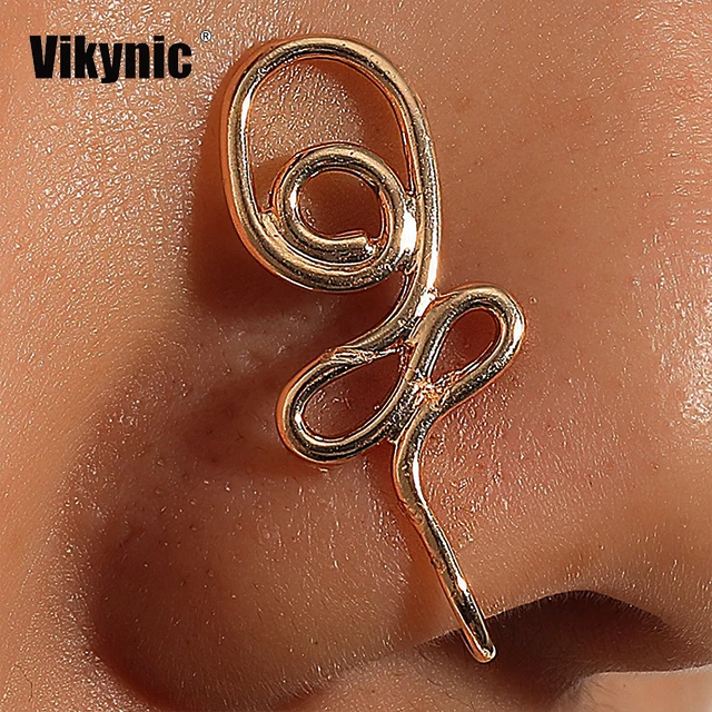 

Human body piercing jewelry new creative non-perforated nose decoration copper-plated U-shaped nose clip nose piercing jewelry