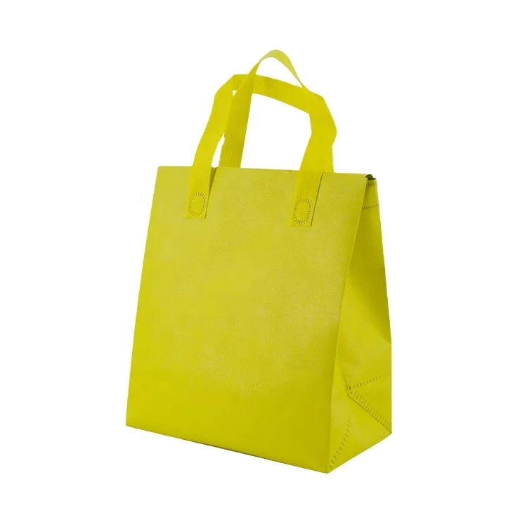 

wholesale customized portable aluminum pp non woven cooler insulated thermal bag, Yellow