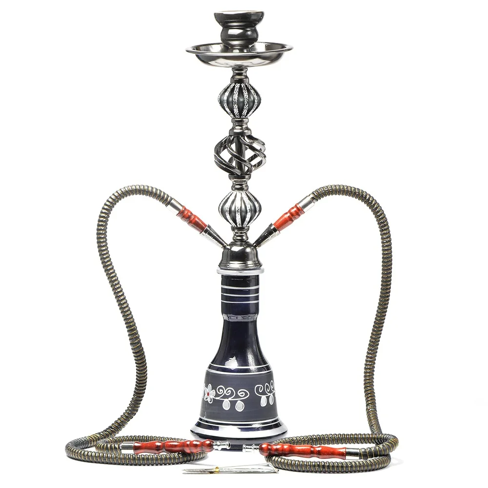 

Hookah set glass two hose hookah narguile decorative pot hookah large pot shisha