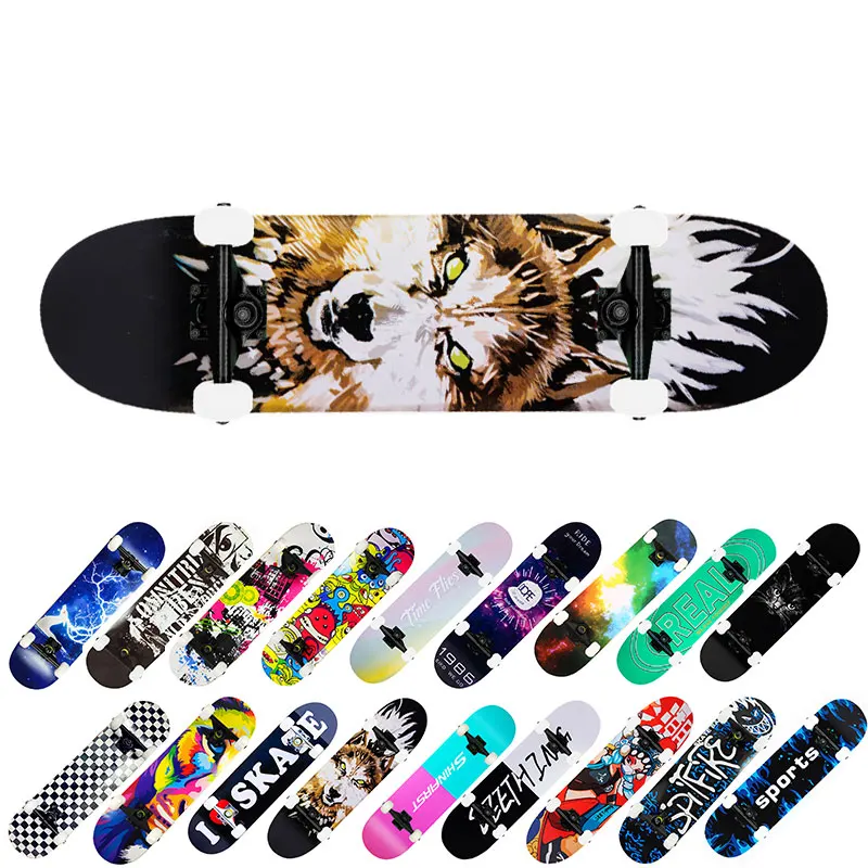 

Be Customized Wholesale 80x20cm Double Rocker Skateboard