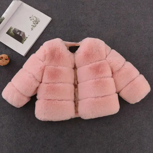 

11 Colors Padded Thick Warm Faux Fur Jacket Parka Winter Baby Girls Kids Coat for XMAX Gift
