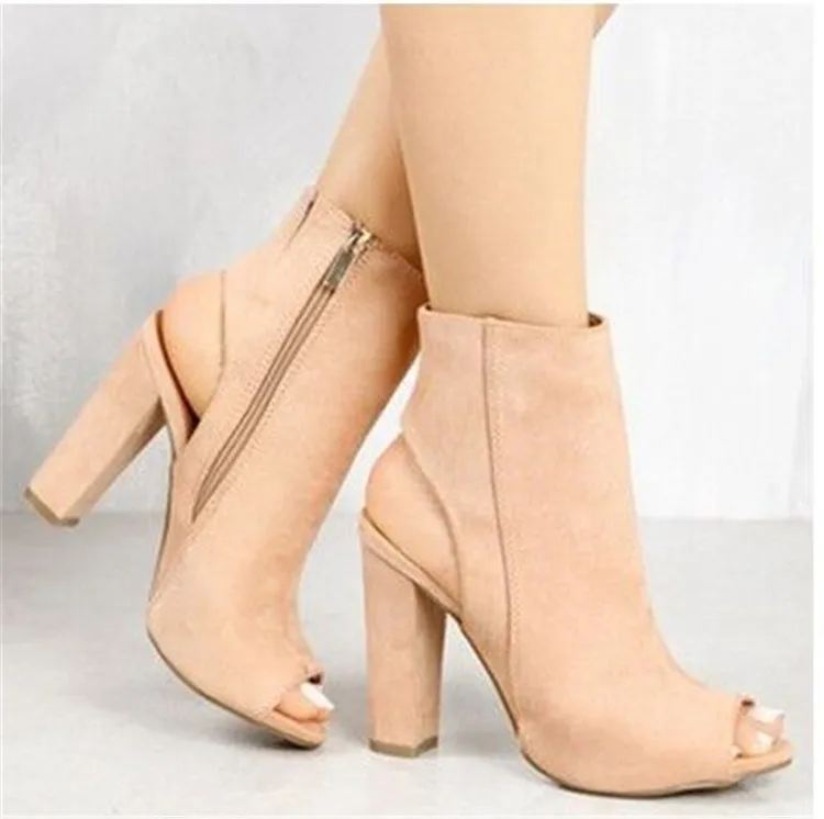 

LFZ-58 Lifu 2020 New Fashion Ladies High-heeled Shoes Peep Toe Sandals High Heel Boots