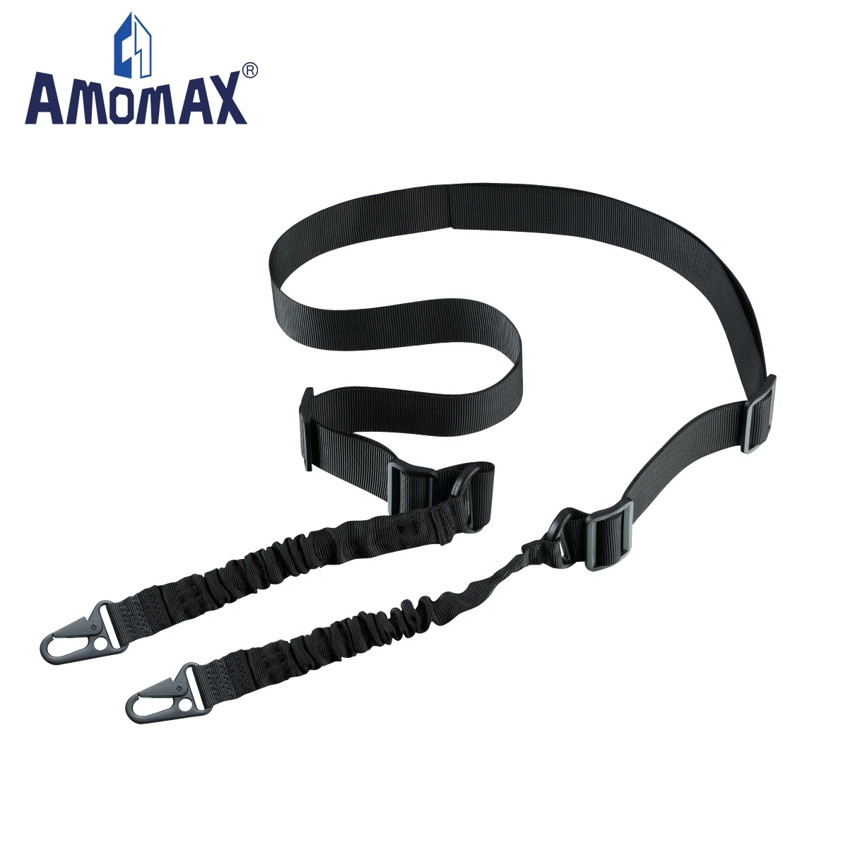 

Amomax Cytac Nylon Two Points Rifle Gun Sling with Length Adjuster for shooting hunting, Black/coyote brown/od green