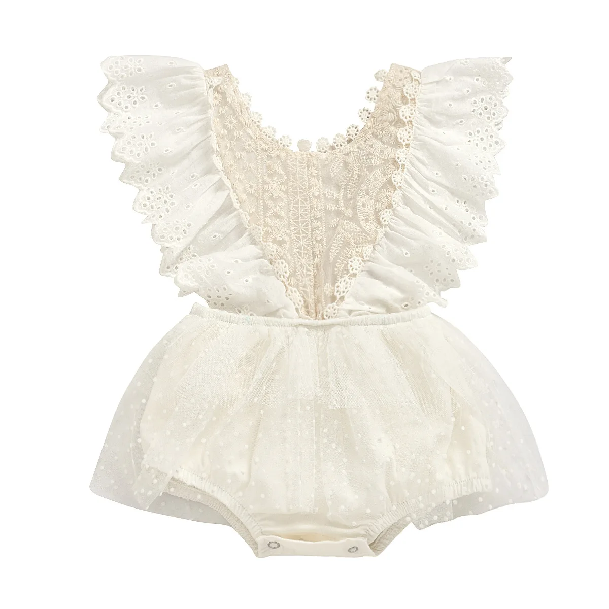 

In Stock Ruffle dress skirt Mameluco de bebes boutique de lino linen encaje lace boutique baby romper, As picture shows