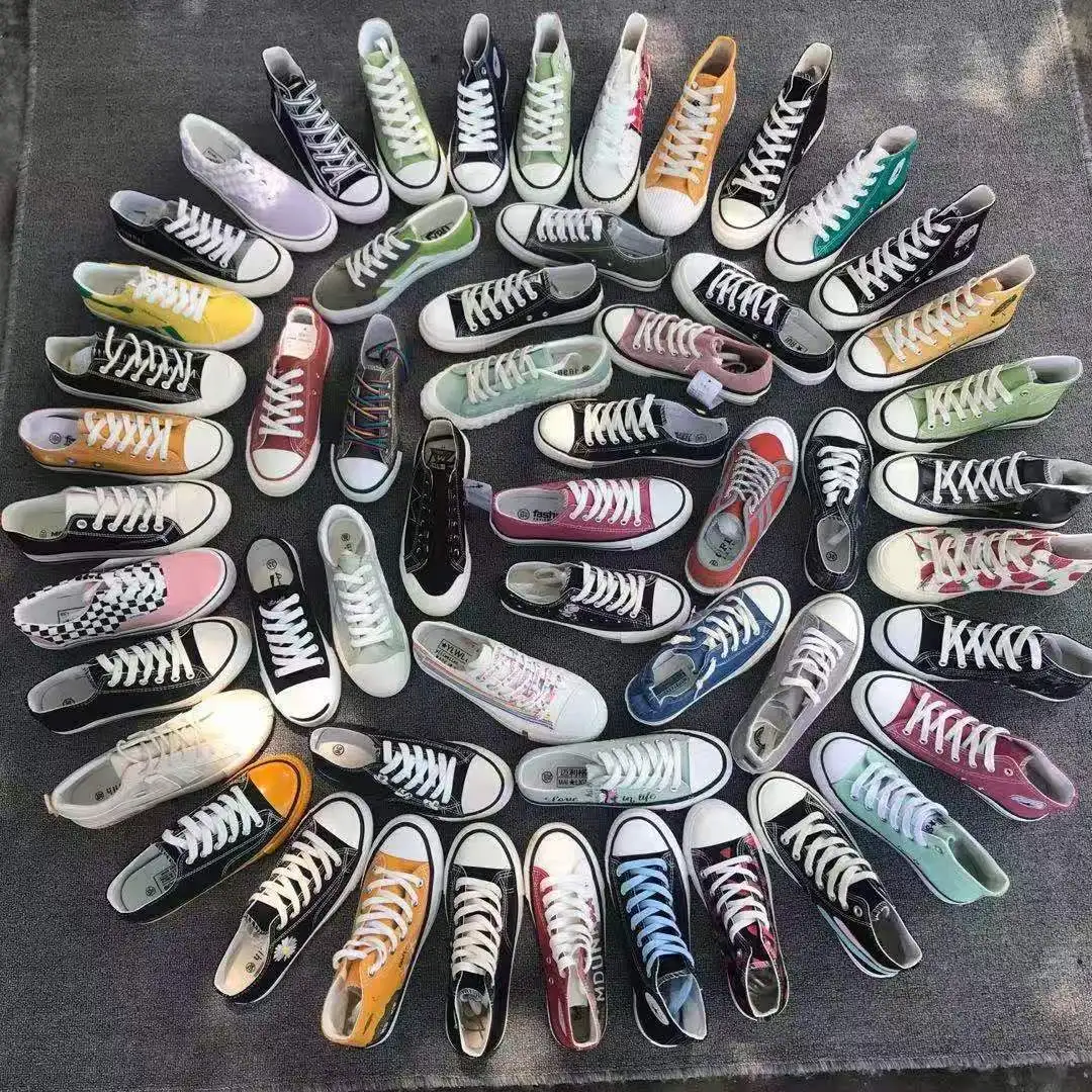

Original Factory Canvas Shoes Stock High Quality Women Fashion Canvas Shoes