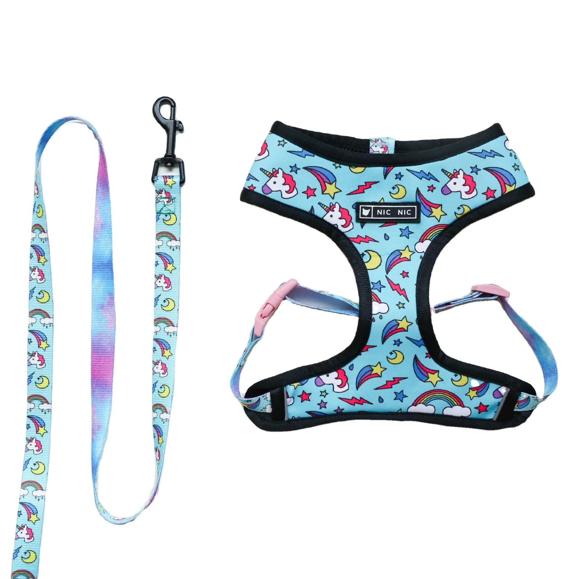 

Wholesale Customized Fashion Hot Sale Dog Collar Pet Supplies Breathable Mesh Dog Harness Leash, Many