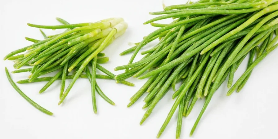 Chives on a tray inside an oven