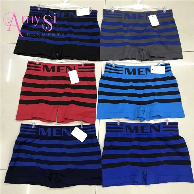 

0.59 usd NK101 Stripe design mix color teen men's briefs & boxers, underpants men, Flat angle Underwear