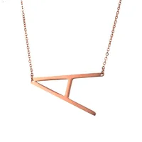 

Olivia simple design women custom choker necklaces rose gold name personalised letter initial necklace jewelry