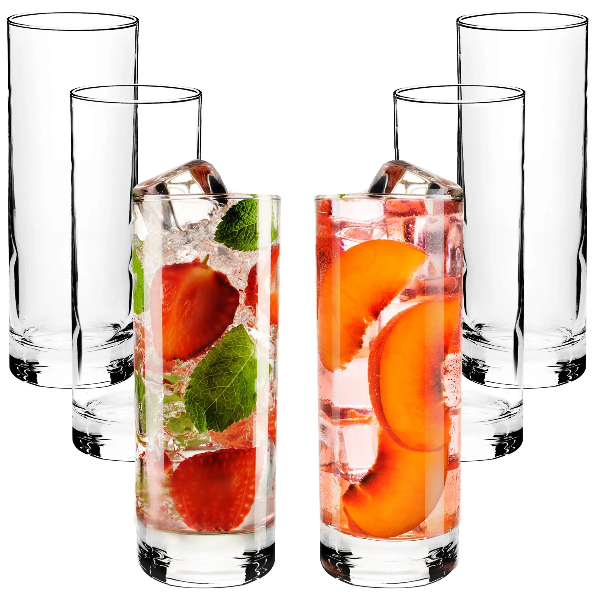 

10oz Cheaper Rock Highball Drinking Glass Tumbler Juice Glass Set of 6