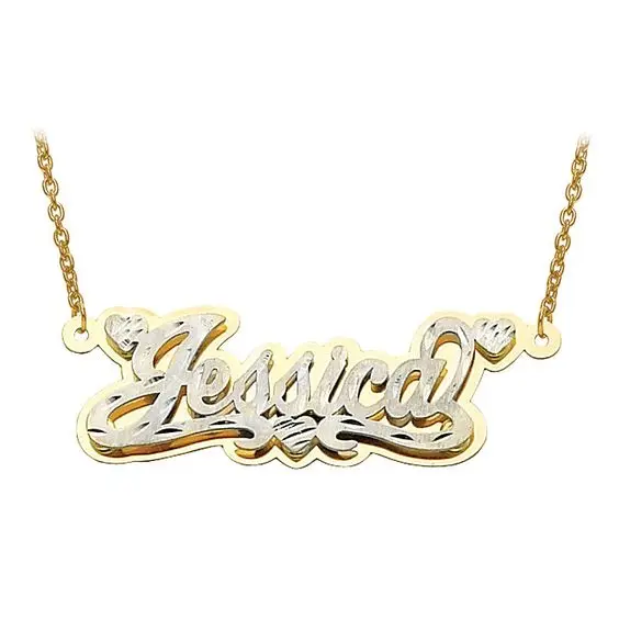 

Recently designed alloy material custom name necklace personalized acrylic Necklace, Picture