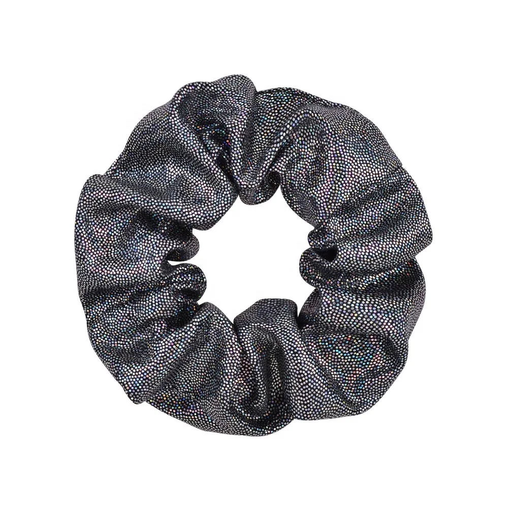 
2020 new fashion unique design wholesale rainbow colorful hair glitter scrunchies pack 