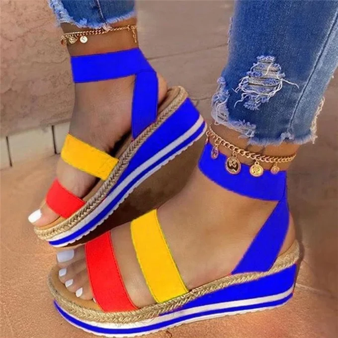 

Sandals Women Wedges Shoes High Heels Flip Flop Femme Platform Sandals Hemp rope women's Sandals