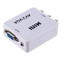 

Full HD 1080P av to vga female adapter av2vga hd video converter with 3.5mm audio