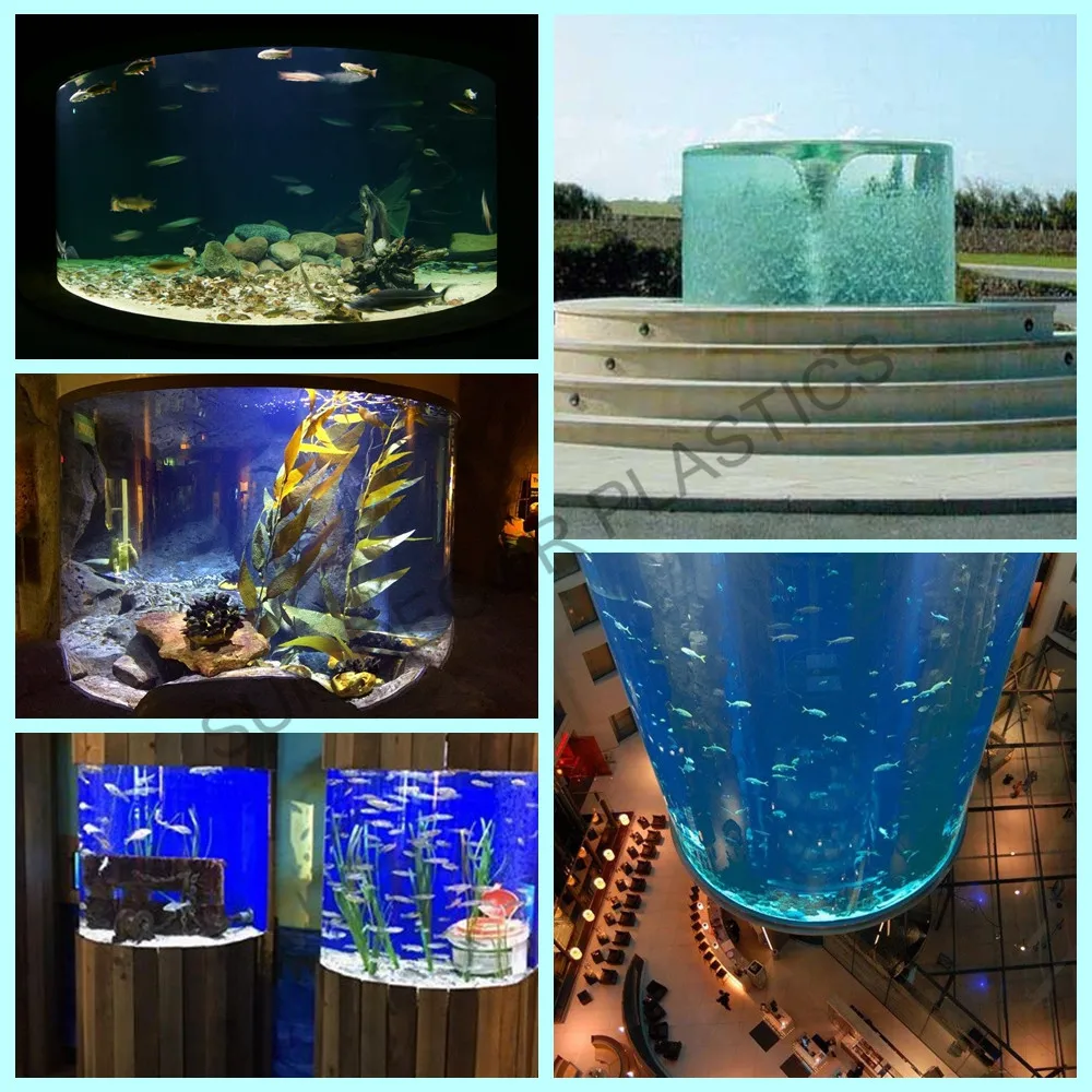 Factory Custom Pmma Cylinder Acrylic Aquarium Fish Tanks Round Buy