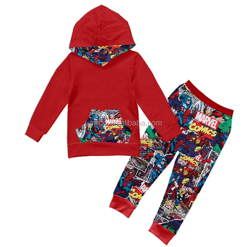 Ropa De Boutique Informal Para Niños,Conjuntos De Ropa De Invierno De  Dibujos Animados Para Bebés,2 Piezas,Sudadera Con Capucha De Marvel Comics, Ropa Para Bebés - Buy Niños Ropa De Bebé Ropa De Niños