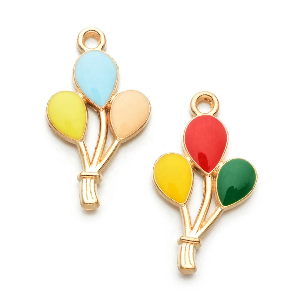 

13*29mm Fashion color enamel balloon alloy charms pendant for earrings necklace jewelry making, Picture