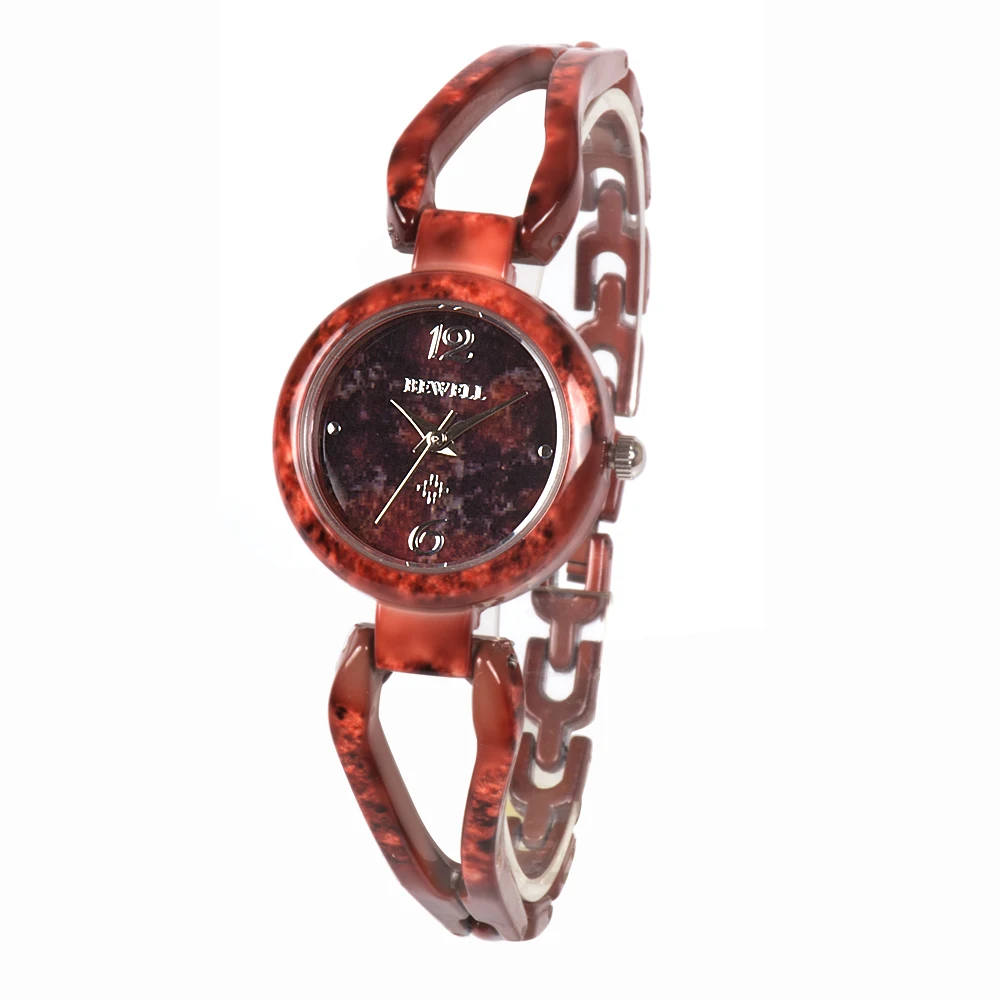 

Bewell Fashion Ladies Stone Watch with Metal and Ceramic Case Custom Logo reloj