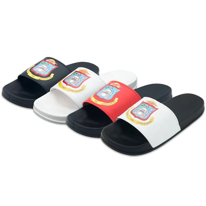 

PVC summer unisex custom slides sandals men, outdoor sport country flag Jamaica slides men, custom printed slippers for men, Customized
