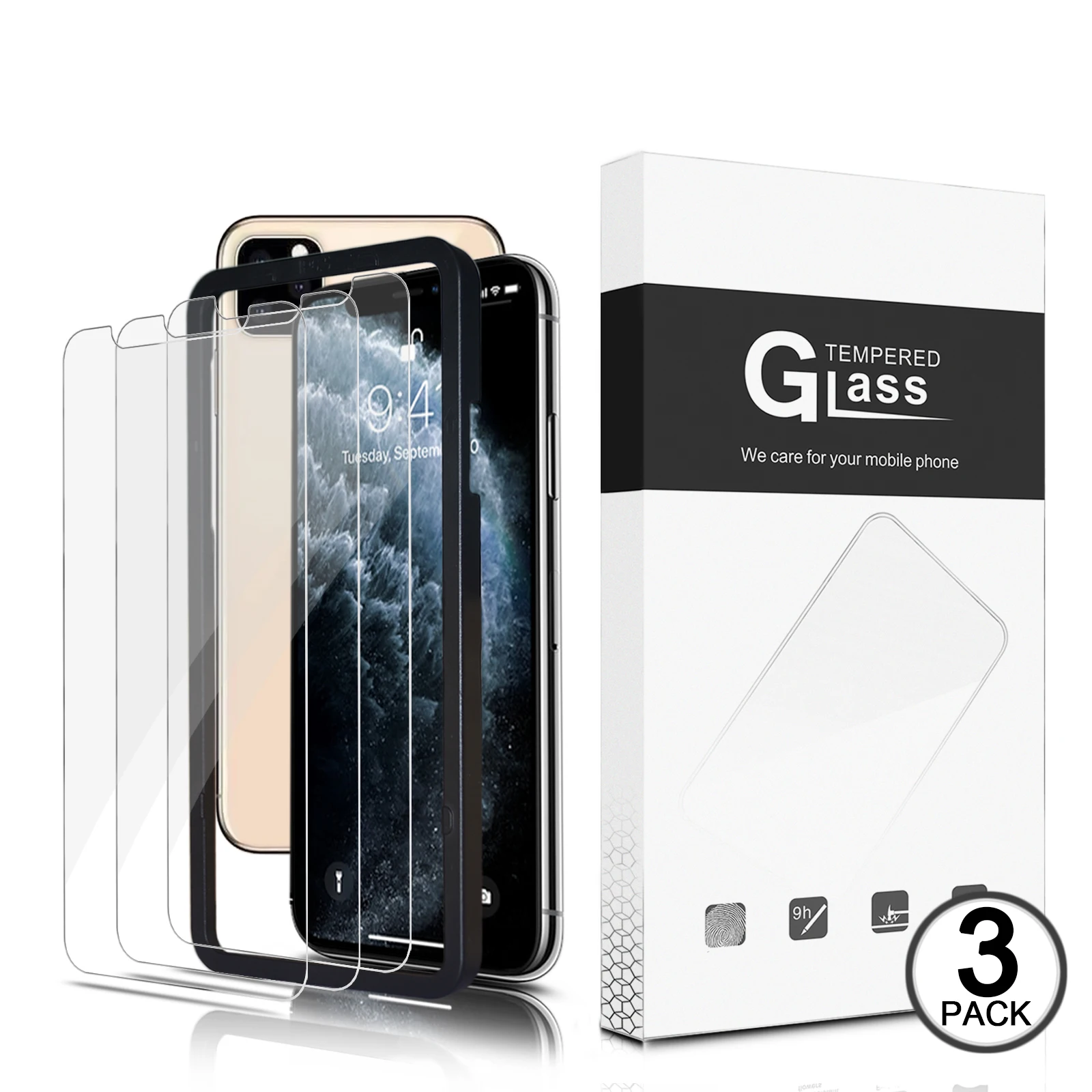 Amazon Best Seller 3 Pack Glass Screen Protector For iPhone 11 Pro Max XR XS MAX 8 7 6S Plus Amazon Best Seller 3 Pack Glass Screen Protector For iPhone 11 Pro Max XR XS MAX 8 7 6S Plus