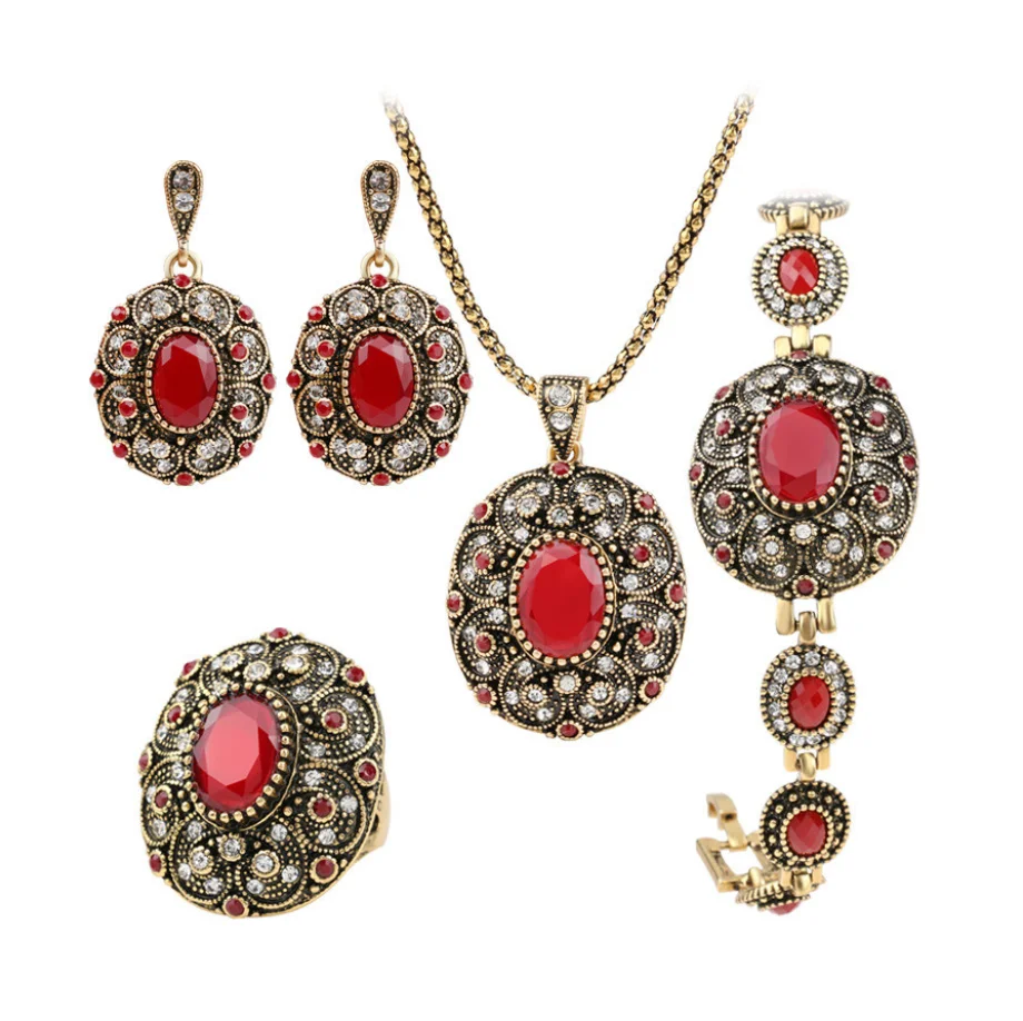 

Cheap Fashion Vintage Wholesale Gold Plated Indian Jewellery Kundan Set Tassel Earrings Bangles Dubai Bridal Jewelry Sets Women