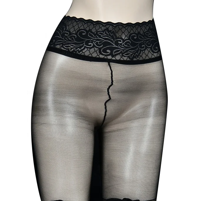 

sexy high waist lace embroidered elastic nude color girl lady transparent pantyhose tights stocking with lace ruffles for women