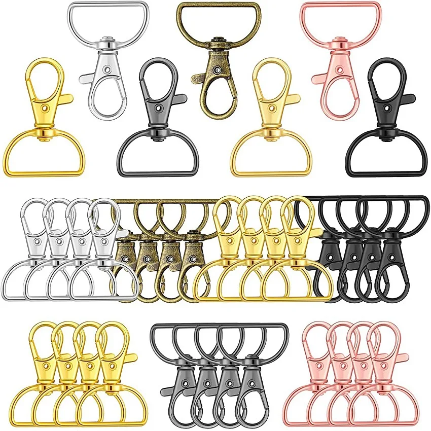 

Wholesale 35piece / Set Price D Rings for Keychain Purse Hardware Sewing Craft Project (Multiple Colors,25 mm), Customized color