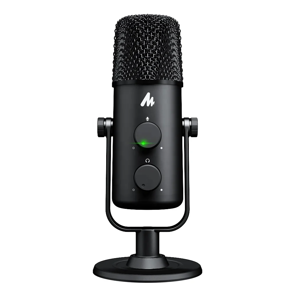 

MAONO Desk and Microphone Stand Podcasting Microphone for Gaming Live, Black