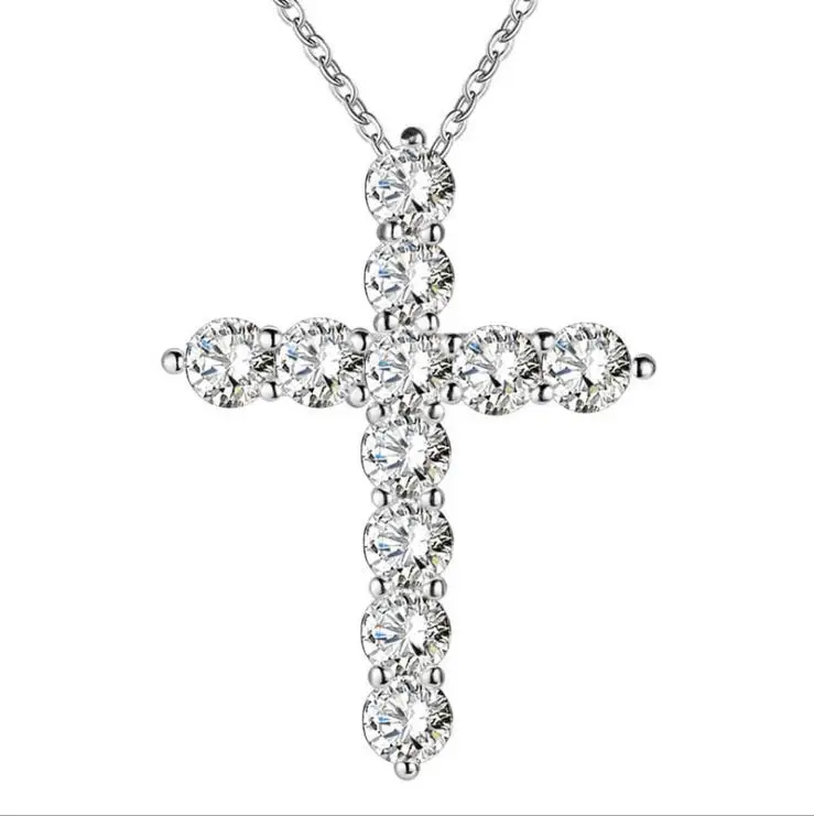 

wedding fashion crystal zircon jewelry designs diamond cross necklaces