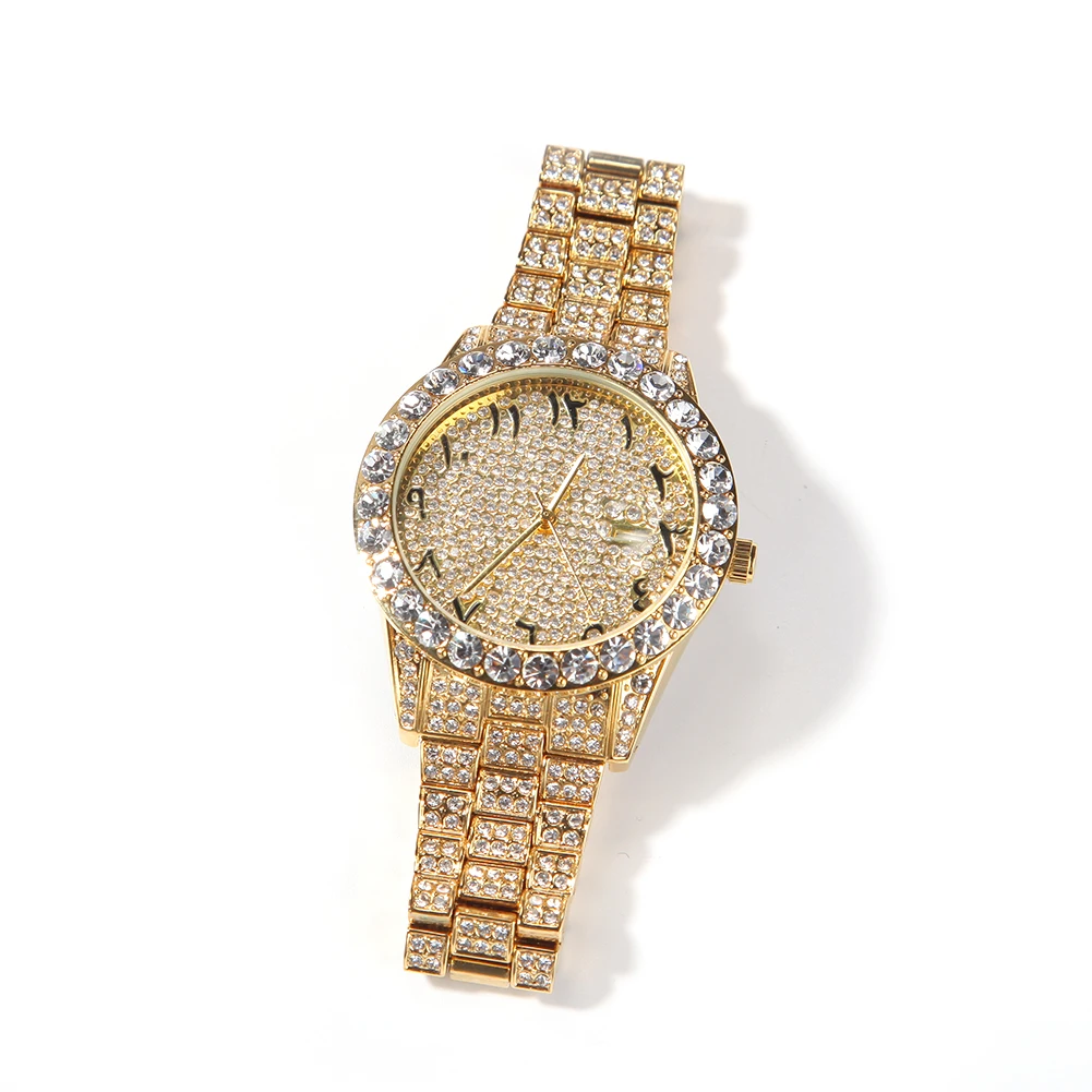 

Full Diamond Classic Digital Large Dial Quartz Watches for Ladies Quartz Diver Watch Quartz Watch Men