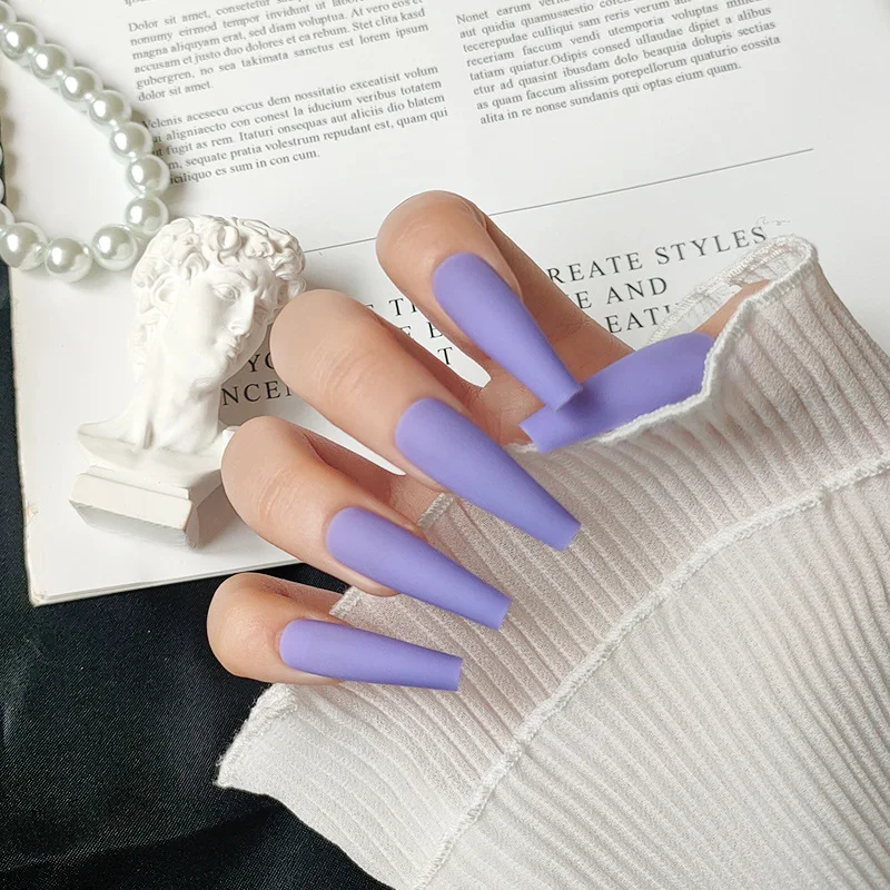 

False Extra Long Stiletto Gel Press on Acrylic Full Cover Nail Tips