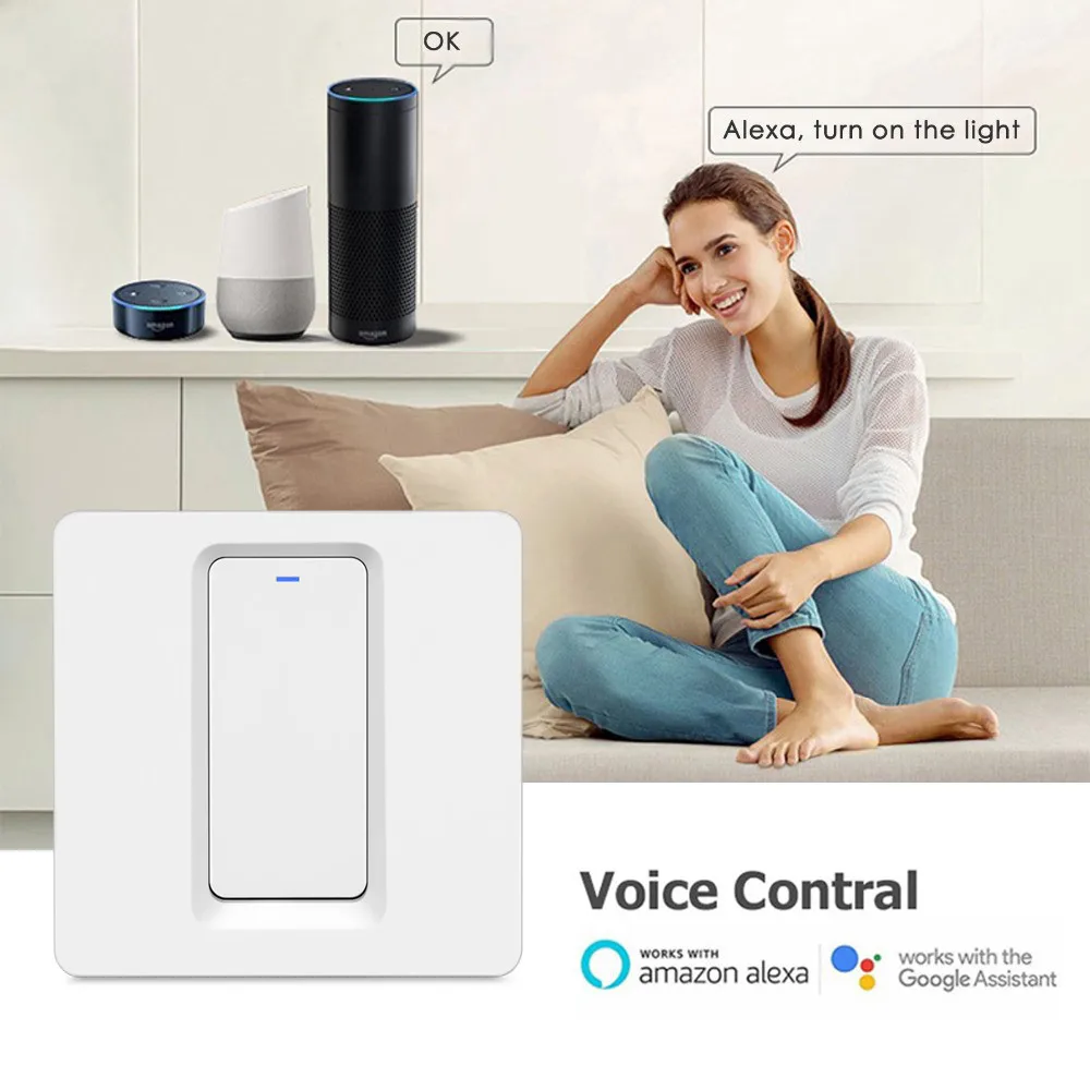 Single Live Wire Version Wireless WIFI Smart Switch, WiFi Smart Panel, Phone / Button / RF Control - ANKUX.COM
