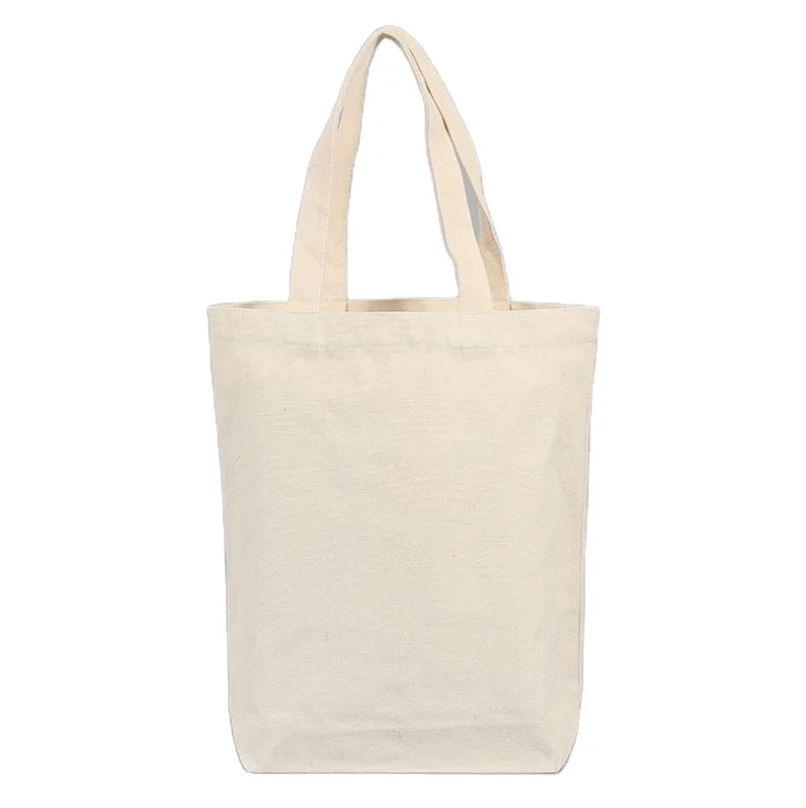 

Custom Printed Plain Cotton Canvas Grocery Shopping Tote Bag, White