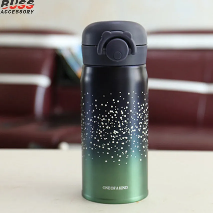 

D105 350ml Stainless Steel Vacuum Flask Coffee Mug Cute Cartoon printed Students Thermo Water Bottle Cups