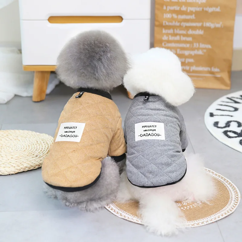 

Windproof Novelty Wear Custom New Apparel Warm Dogs Cloth Pet Luxury Wholesale Dog Clothes, Grey,khaki