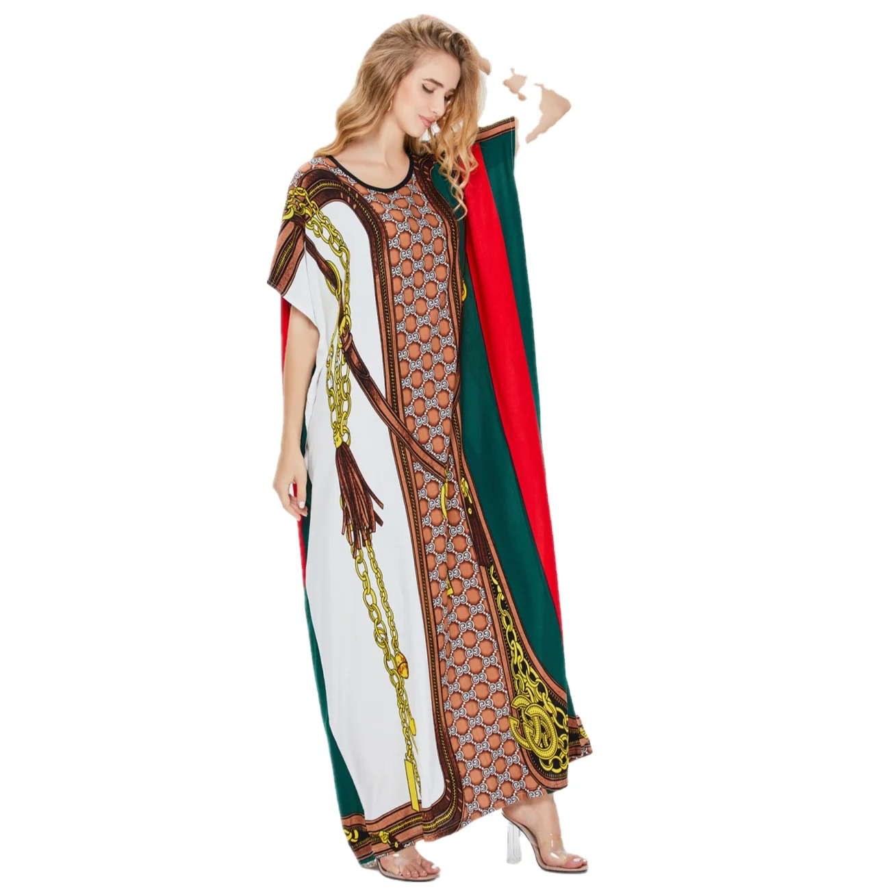 

TC8530 New Arrivals Summer Middle East National Robe soft fashion women Kaftan Muslim Dress