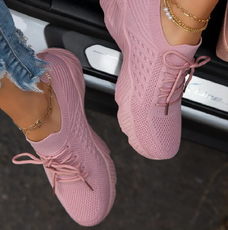 

2022 New Arrival Plus Size Femme Vulcanize Comfortable Lace Up Loafers Female Platform Shoes Casual Women's Fashion Sneakers, Pantone color is available
