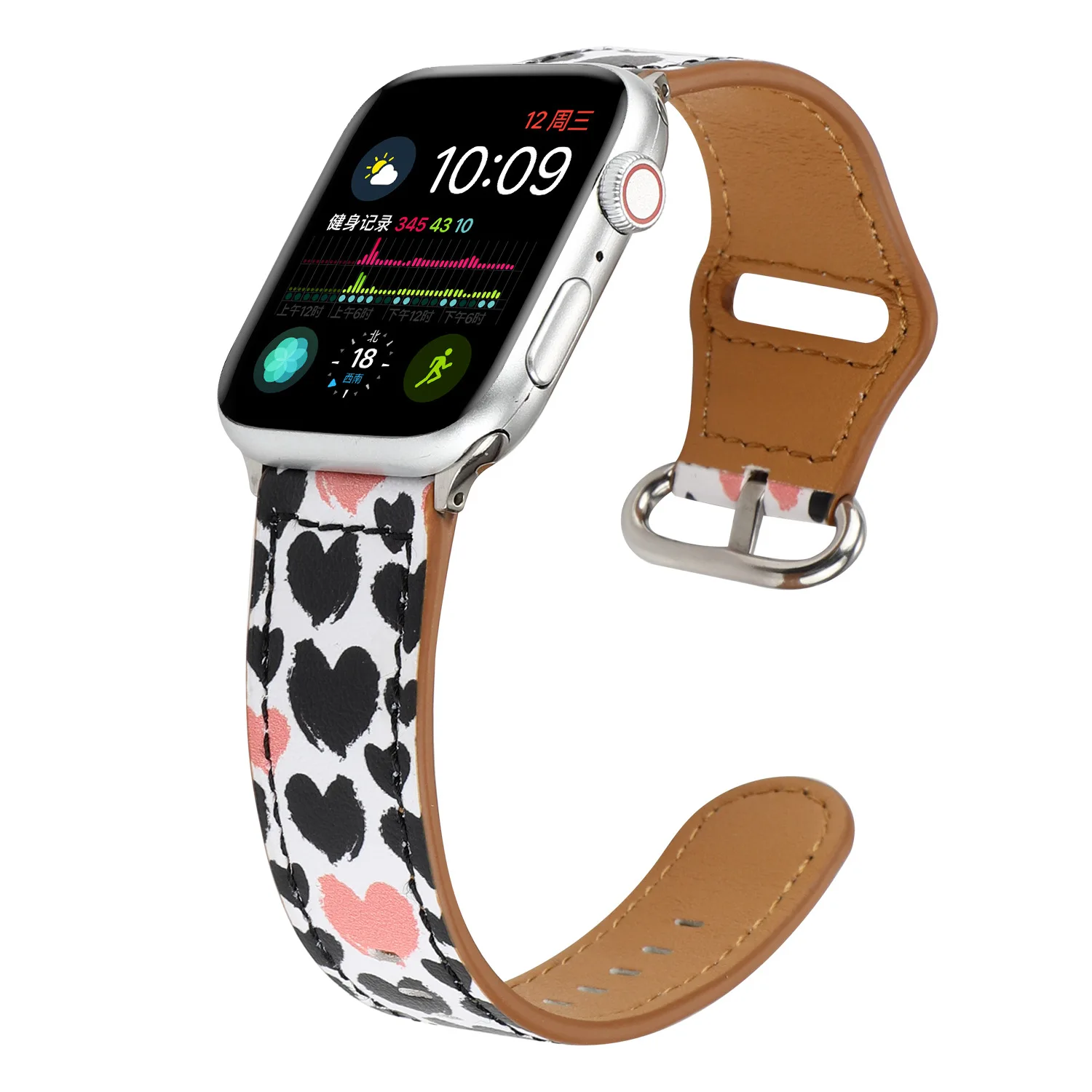 

Free Shipping Elegance Heart shape Cow Real Leather Watch Band For Apple Watch Wristband for iWatch Watchband, Colorful