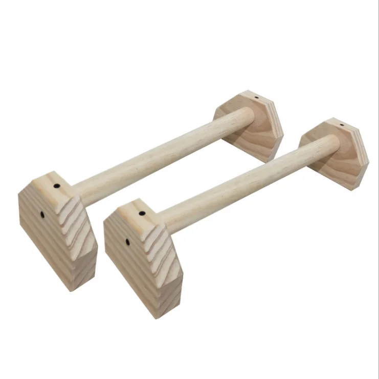 

New design Gymnastics Wood Handstand Bar Gym Exercise Training Chest Bar Hand Grip Trainer, Customized