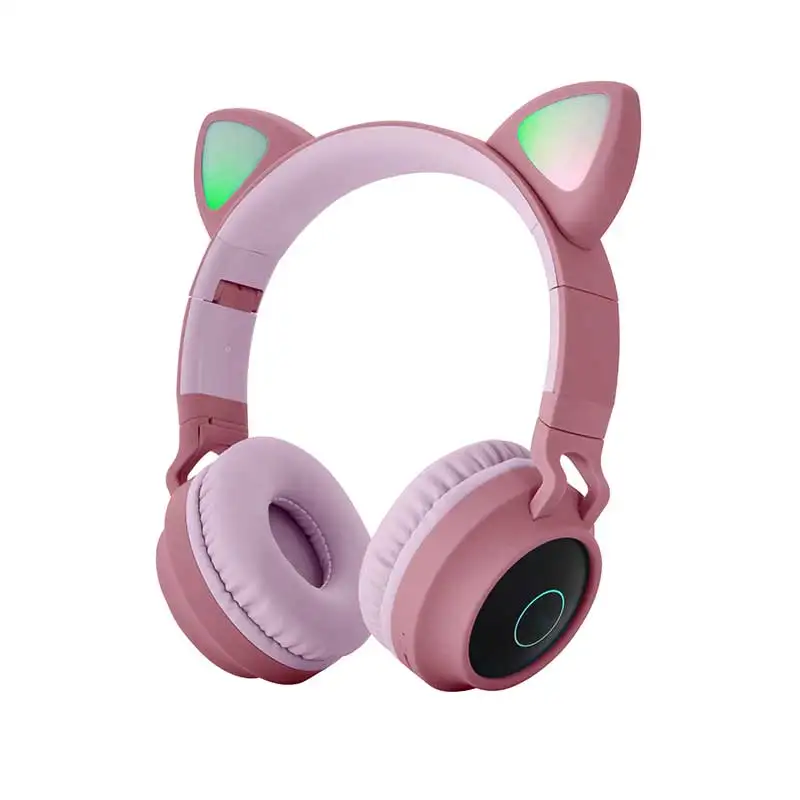 

cute cartoon Cat ears Noise Cancelling Wired headphone Computer gaming Wireless blue tooth headset