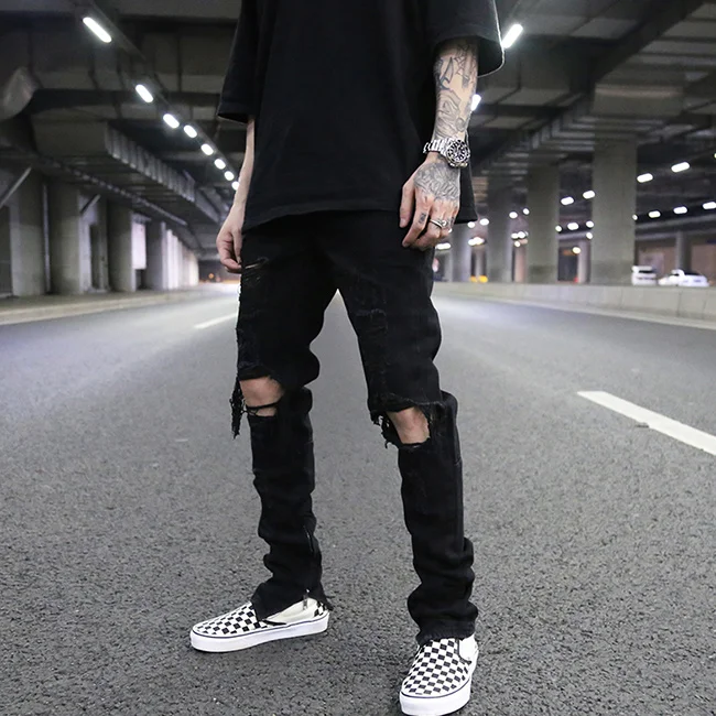 hyper denim black nate zipper pants