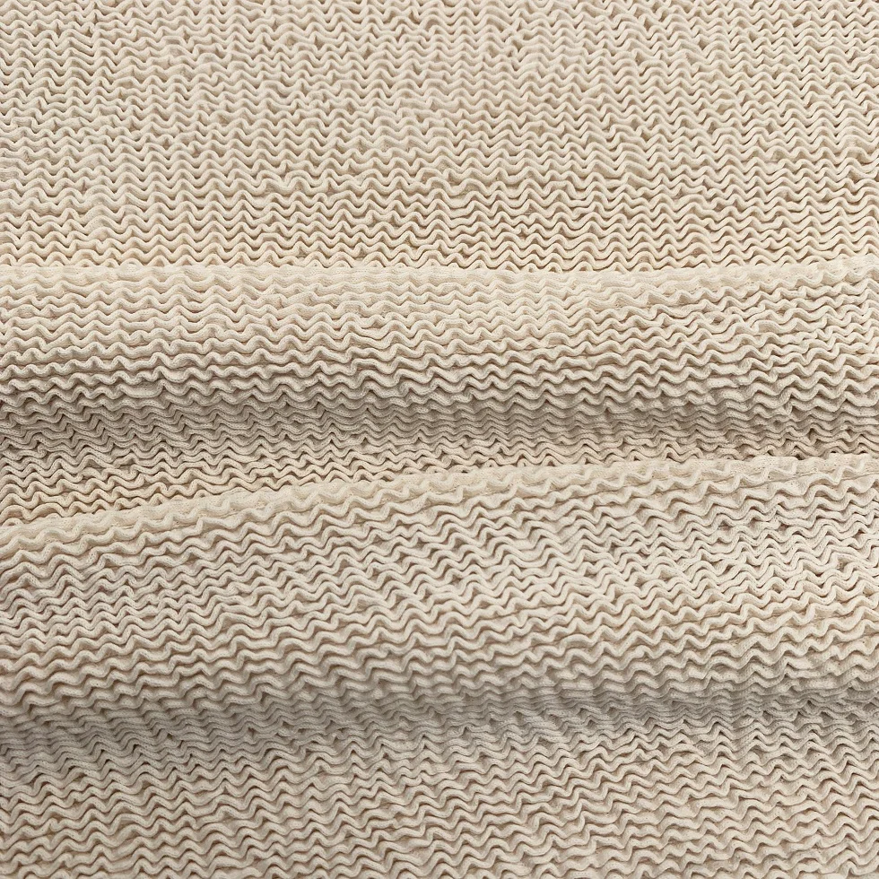 Popular Crinkle Seersucker Jacquard Nylon Spandex Swimsuit Fabric For Swimwear Dress Customized